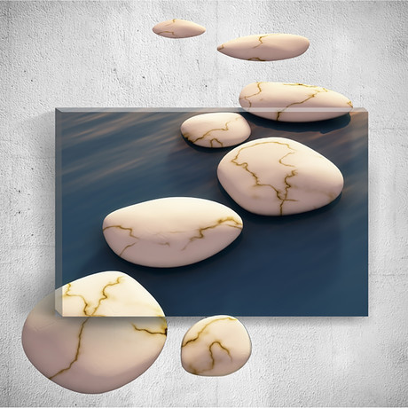 Flying Stones // Mostic 3D Wrapped Canvas + Decal