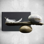 Feather And Stones // Mostic 3D Wrapped Canvas + Decal