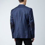 Wool Sport Coat // Blue + Black Window Pane Check (US: 40L)