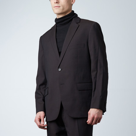 Wool Suit // Brown Pin Stripe (US: 36S)