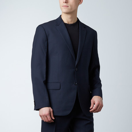 Wool Suit // Navy Pin Stripe (US: 36S)
