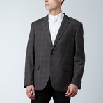 Wool Sport Coat // Olive + Brown Plaid (US: 42R)