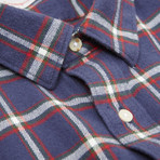Flannel Checked Shirt // Peacoat (M)