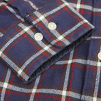Flannel Checked Shirt // Peacoat (2XL)