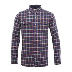 Flannel Checked Shirt // Peacoat (L)
