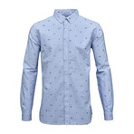 Oxford Shirt Allover Embroidery // Limogas (M)