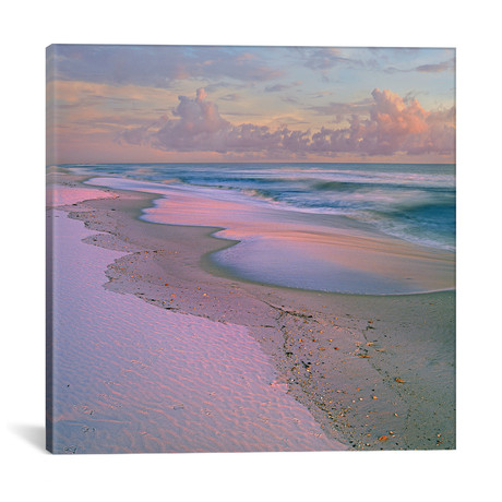 Beach At Sunrise, Gulf Islands National Seashore, Florida // Tim Fitzharris (18"W x 18"H x 0.75"D)