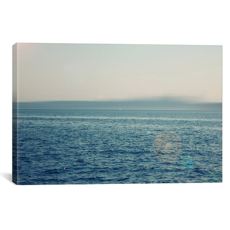 Wide Ocean With Lens Flare // Savanah Plank (18"W x 26"H x 0.75"D)