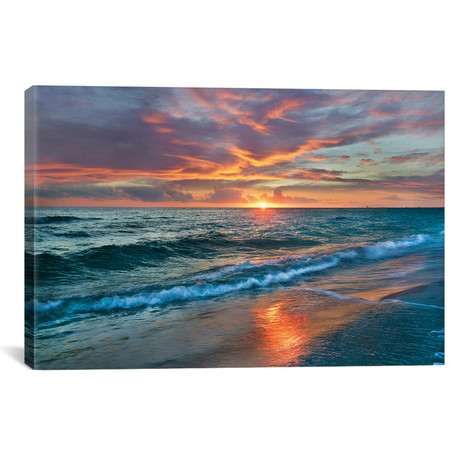 Sunset Over Ocean, Gulf Islands National Seashore, Florida // Tim Fitzharris (18"W x 26"H x 0.75"D)