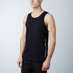 Ultra Soft Semi-Fitted Vertical Graphic Tank // Black + White Print (XL)