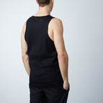 Ultra Soft Semi-Fitted Vertical Graphic Tank // Black + White Print (S)
