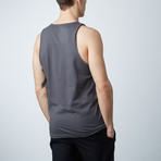 Ultra Soft Semi-Fitted Vertical Graphic Tank // Heavy Metal + Black Print (S)