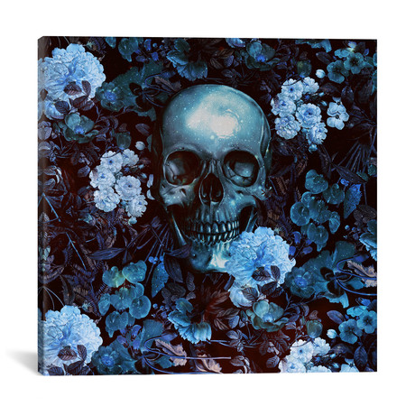 Skull And Flowers (18"W x 18"H x 0.75"D)