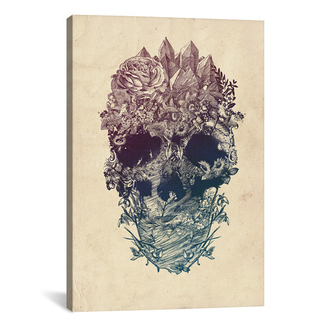 Skull Floral // Ali Gulec (26"W x 18"H x 0.75"D)