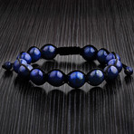 Polished Lapis Lazuli Bead Bracelet