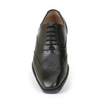 Rigby Stamped Leather Wing Tip // Black (US: 8.5)