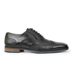Rigby Stamped Leather Wing Tip // Black (US: 8.5)