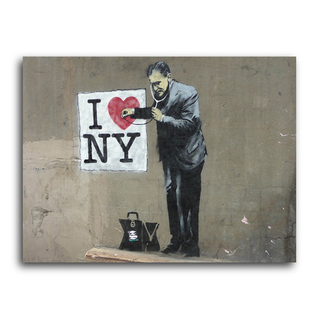 Love NYC // Brushed Aluminum (14"W x 11"H x 0.125"D)