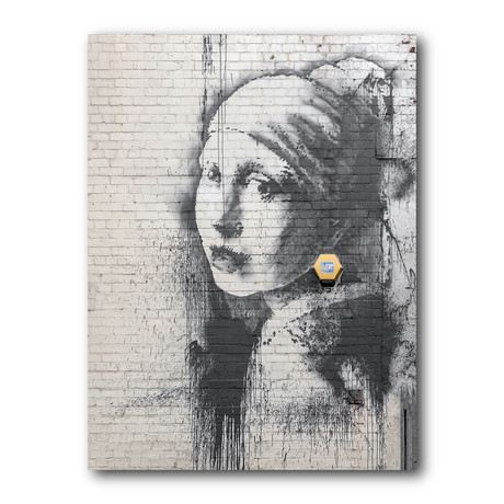 Girl With Earring // Brushed Aluminum (14"W x 11"H x 0.125"D)