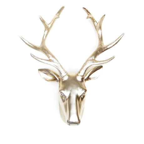 Premium Deer Head Wall Art (Gold)