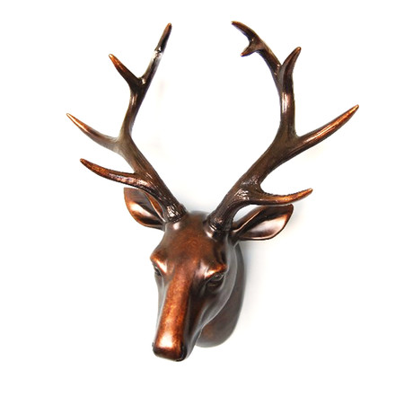 Contemporary Deer Head Wall Art (Copper)