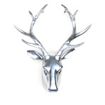 Premium Deer Head Wall Art (Silver)