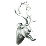 Premium Deer Head Wall Art (Silver)