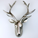 Premium Deer Head Wall Art (Silver)