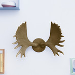 Contemporary Moose Antlers Wall Hanger Wall Art