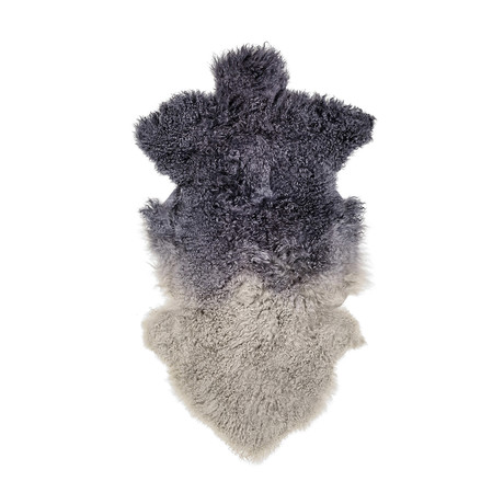 Tibetan Lamb Fur // Navy + Gray