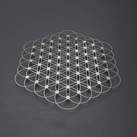 Uncoded Flower of Life 3D Metal Wall Art