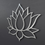 Lotus Flower 3D Metal Wall Art (30"W x 25"H x 0.25"D)