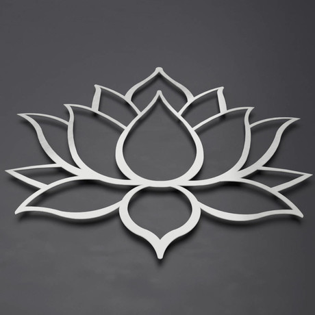 Lotus Flower 3D Metal Wall Art (24"W x 20.5"H x 0.25"D)