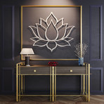 Lotus Flower 3D Metal Wall Art (24"W x 20.5"H x 0.25"D)