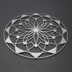 Lotus Mandala 3D Metal Wall Art (24"W x 24"H x 0.25"D)