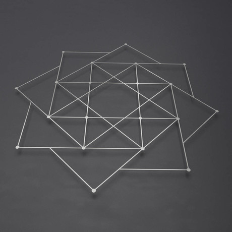 Spiraling Squares Abstract Metal Wall Art (30"W x 30"H x 0.25"D)