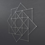 Spiraling Squares Abstract Metal Wall Art (30"W x 30"H x 0.25"D)