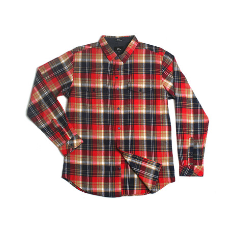 Lawson Flannel // Red + Navy (S)