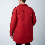 Stirling Parka // Red + White Fur (XS)