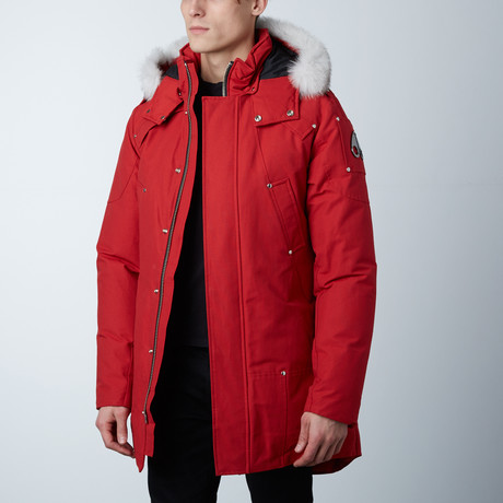 Stirling Parka // Red + White Fur (XS)