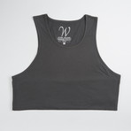 Ultra Soft Semi-Fitted Tank // Black + Heavy Metal + White // Pack of 3 (2XL)
