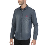 Pata Button Up Shirt // Navy (M)