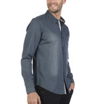 Pata Button Up Shirt // Navy (2XL)