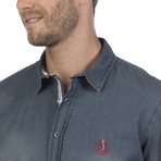 Pata Button Up Shirt // Navy (L)