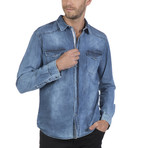 Pata Button-Up Shirt // Blue (2XL)