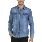 Pata Button-Up Shirt // Blue (L)
