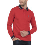 Cap Long Sleeve Polo // Red (L)
