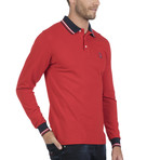 Cap Long Sleeve Polo // Red (L)