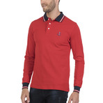 Cap Long Sleeve Polo // Red (XL)