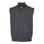 Merino Wool 1/2 Zip Slipover // Grey (L)